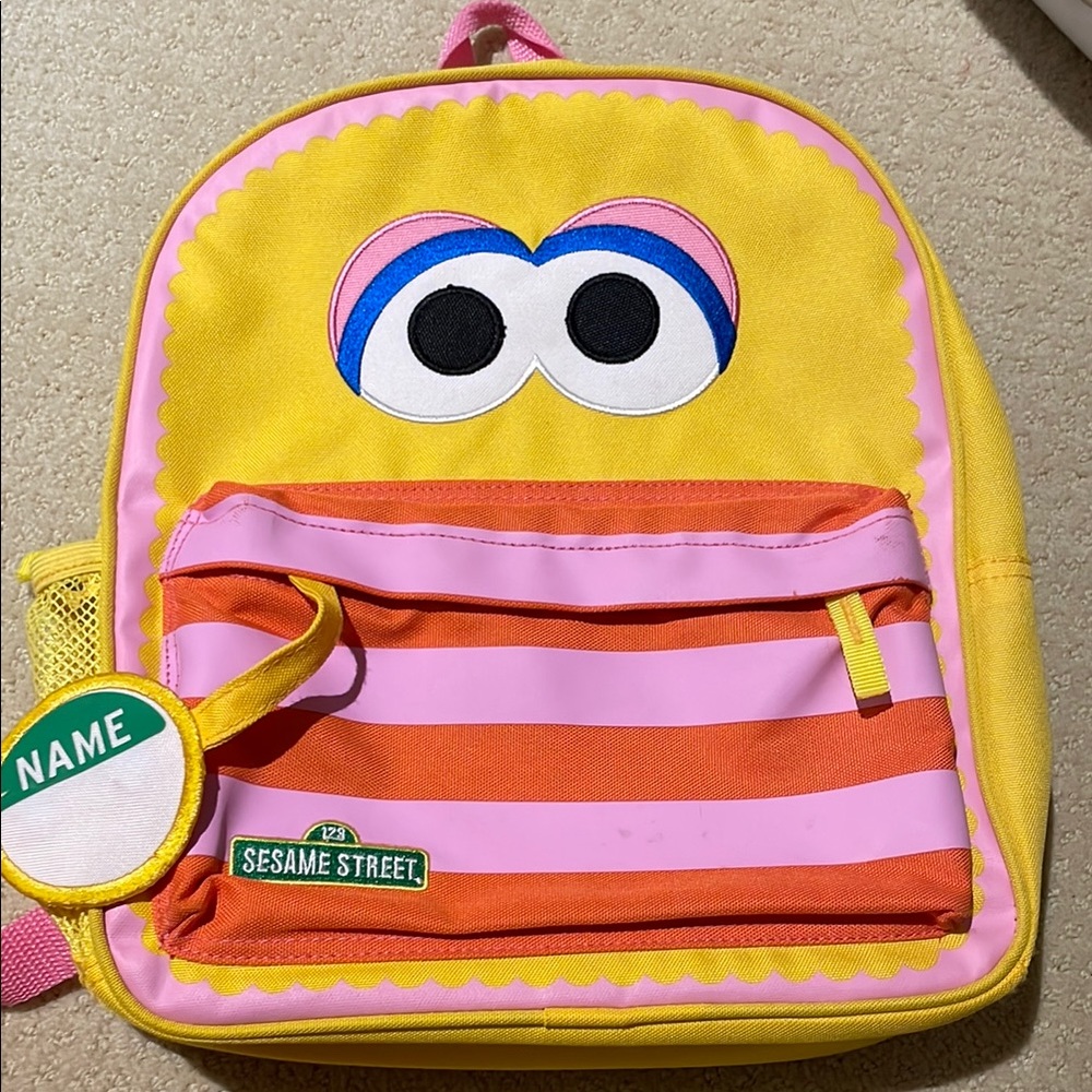 Sesame Street Kids Backpack - Yellow and Pink for Big Bird by Crate & Barrel